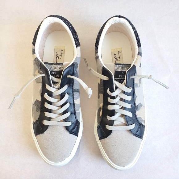 New Vintage Havana Gail Camo Glitter Sneakers - Picture 2 of 7